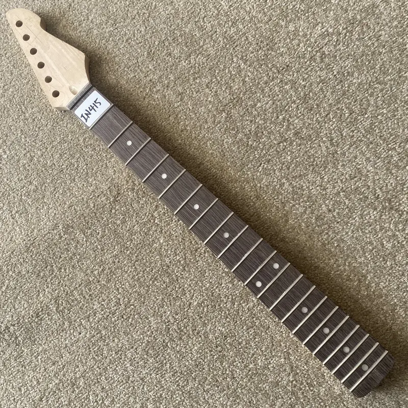 IN415 6 String Electric Guitar Neck Custom Order No Logo Semi Finishing Maple+Rosewood for DIY Replace No Paints 21Frets