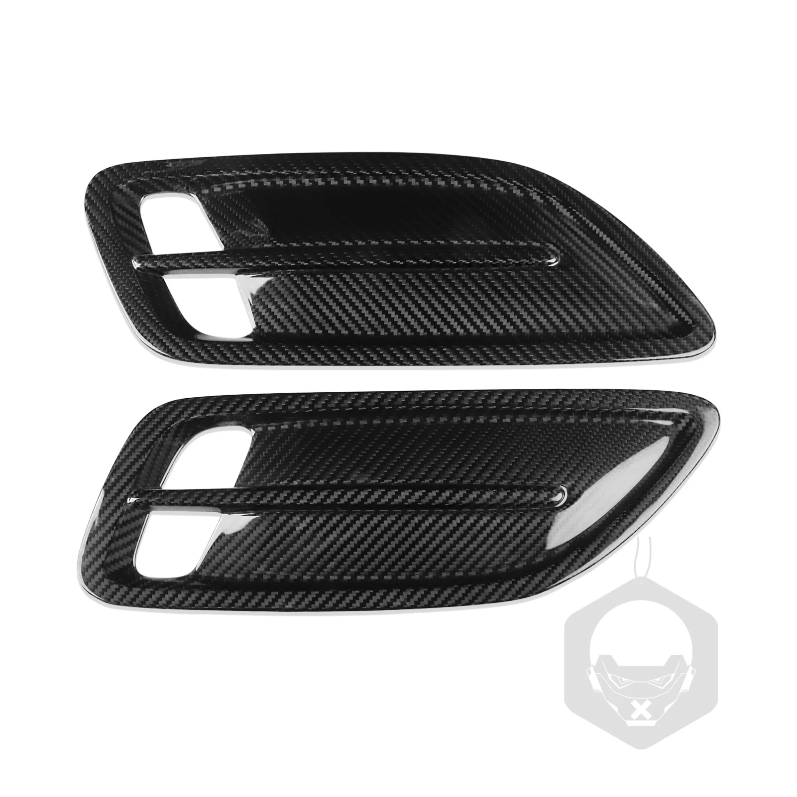 

Suitable for 18-23 years Kia Stinger carbon car fiber modified exterior hardware cover trend sticker 2 pieces