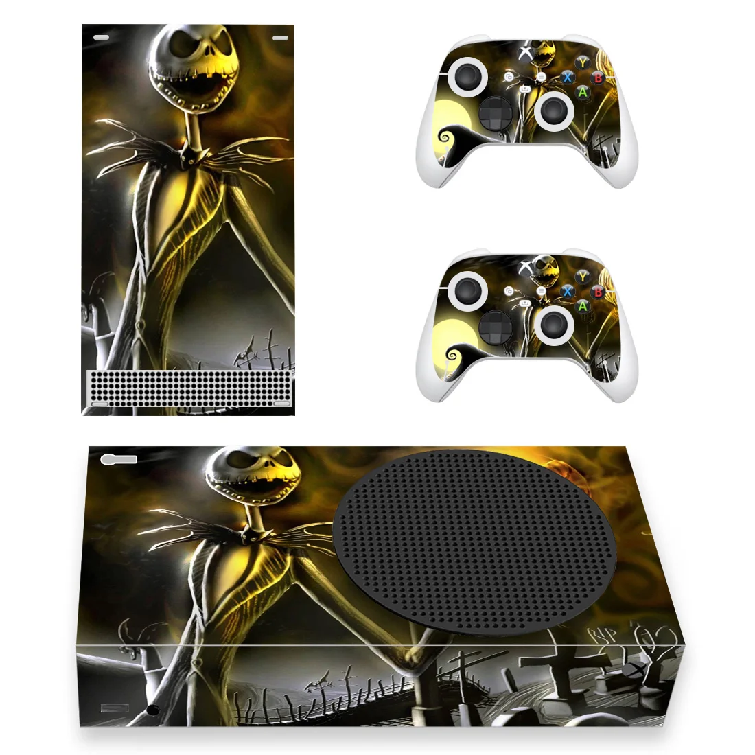 Adesivo de pele para Console e 2 Controladores, vinil decalque, peles protetoras, estilo Halloween, Xbox Series S, estilo 1