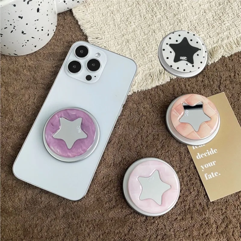 Korean Cute Star Mirror Cartoon For Magnetic Grip Tok Griptok Bracket for IPhone 17 Samsung Phone Accessories Phone Holder-