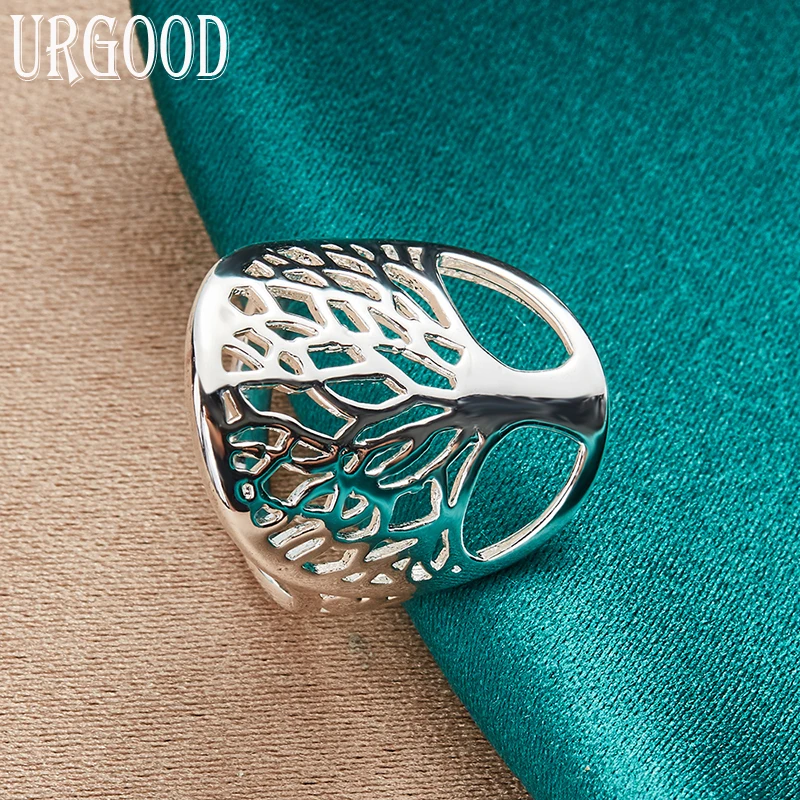 925 Sterling Silver Hollow Tree Of Life Ring For Women Man Party Engagement Wedding Romantic Fashion Jewelry Gift