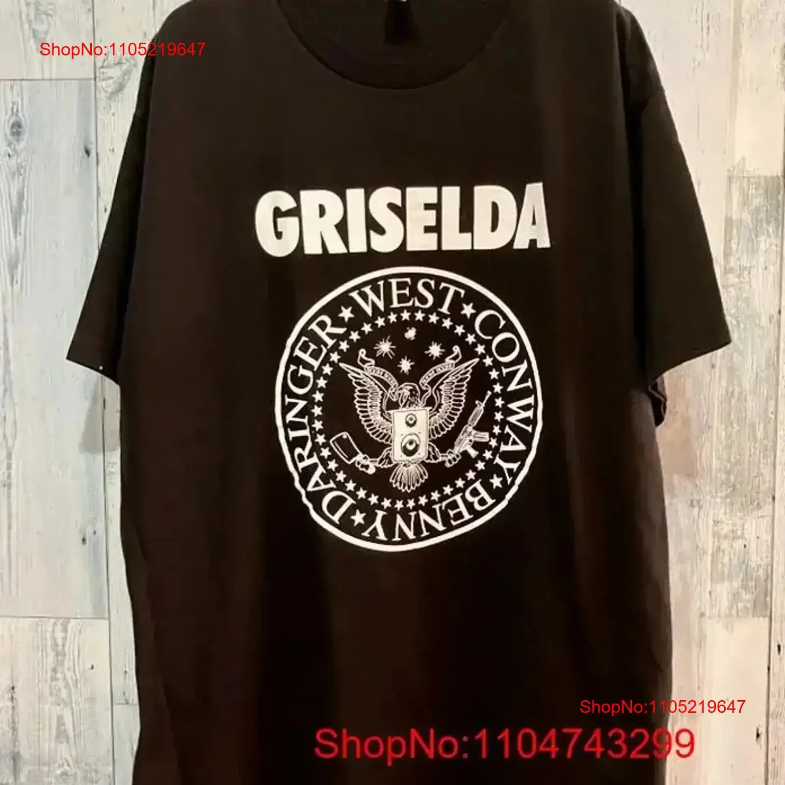 

Griselda Record T Shirt West Side Gun Conway The Machine Hipop vintage Washed fashion Stretched graphic Casual designer clothes
