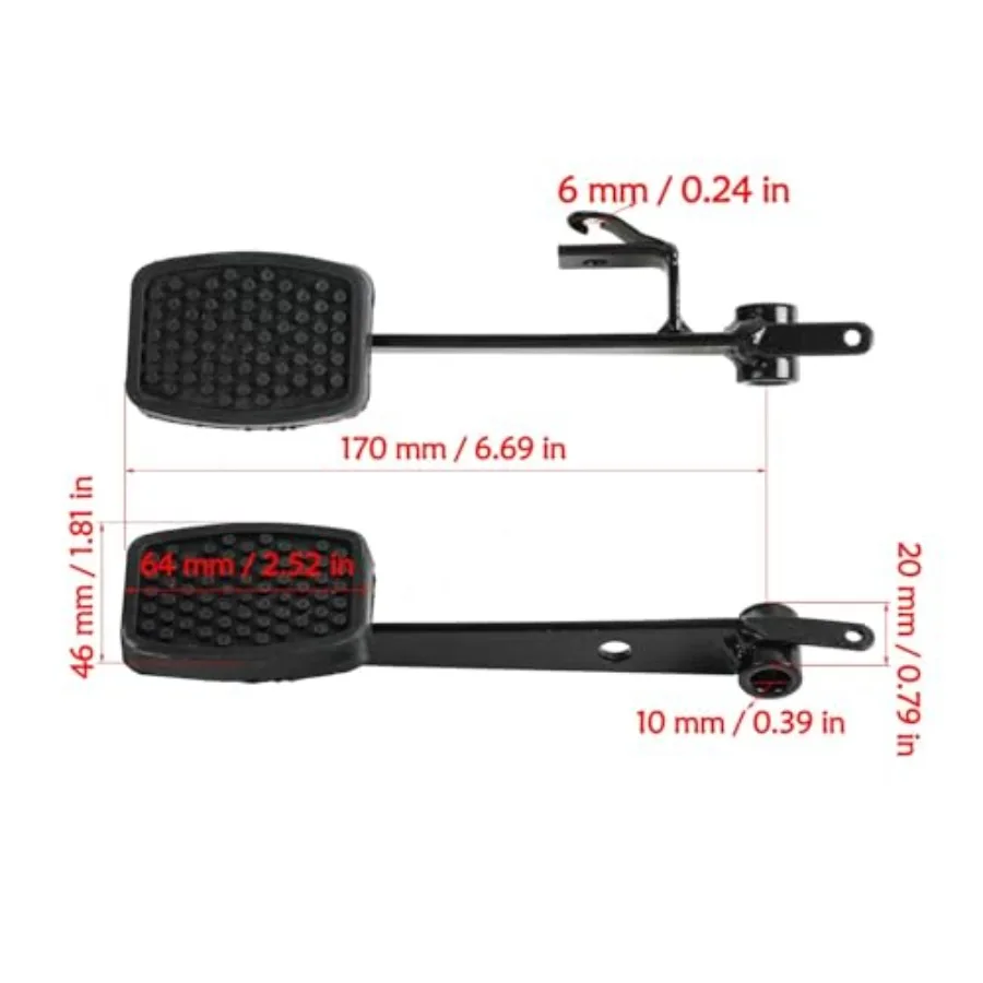 Pedały hamulca i gazu do gokarta z hydraulicznym zaciskiem hamulcowym i pompa hamulcowa do samodzielnego montażu gokartów wyścigowych, drift trike'ów, mini rowerów, quadów i ATV.