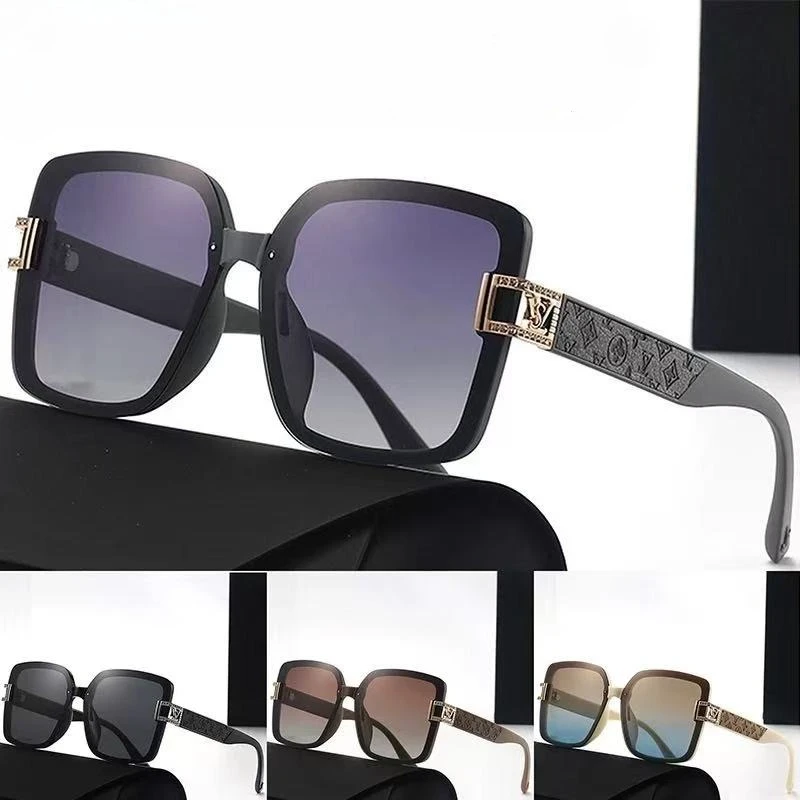 

2025 Polarized Square Sunglasses Women Trendy Luxury Sun Glasses New Vintage Leather Print Glitter Eyewears UV400 Gafas De Sol