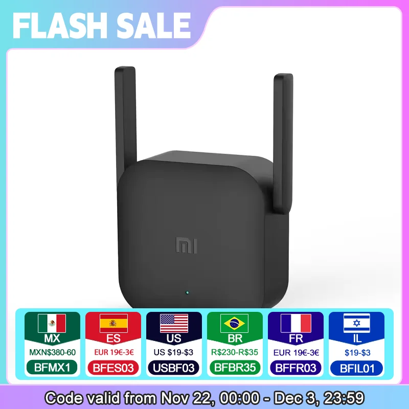 New Original Xiaomi Wifi Amplifier Pro 300M 2.4G Repeater Network Expander Range Extender Roteader Mi Wireless Wi-Fi Router