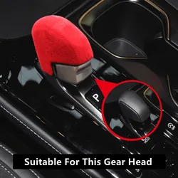 Suede Leather Car Gear Shift Knob Cover Collars Car Gear Handle Decorative Head For For Lexus NX RX 350H Car Inner Accessories