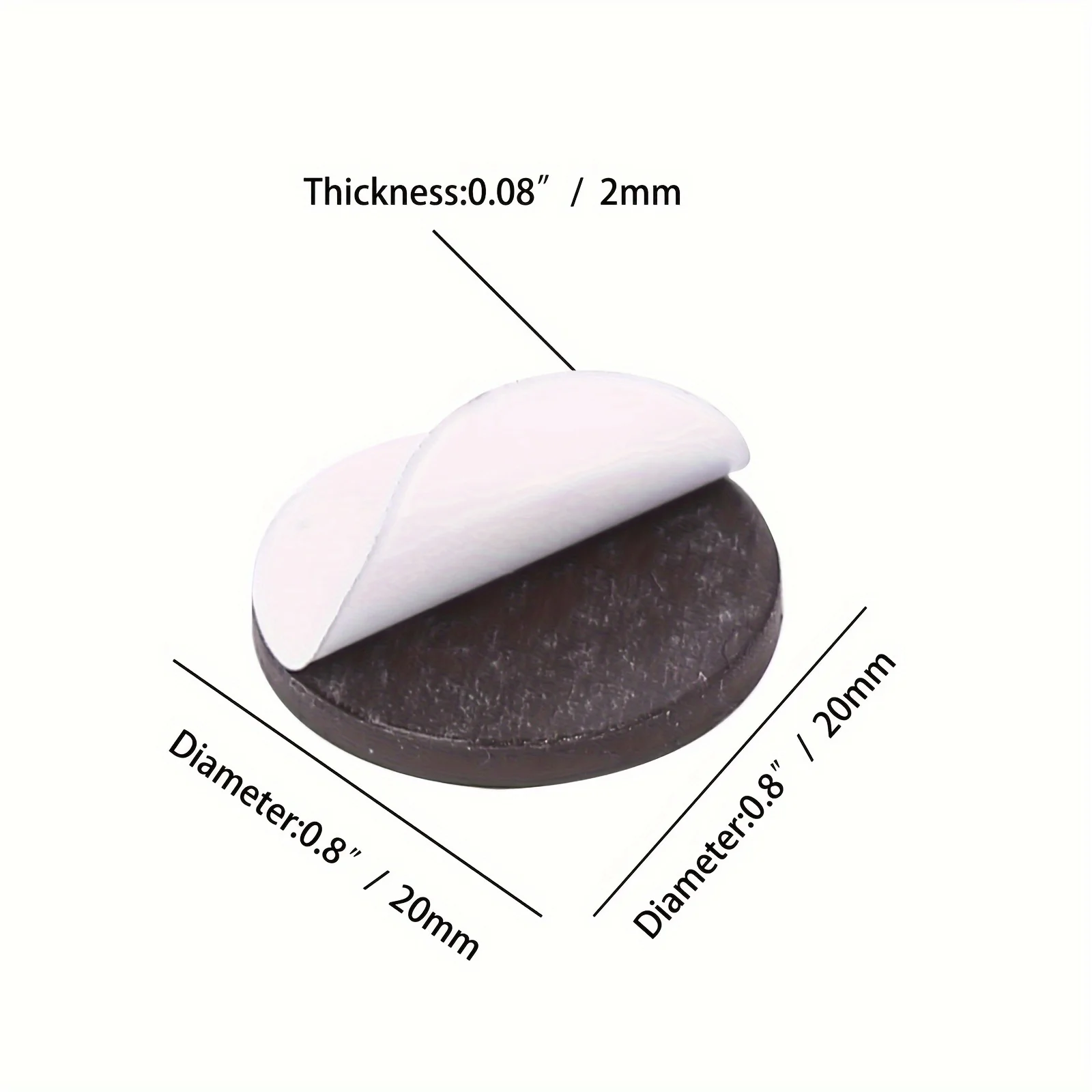 (0.8 بوصة × 0.8 بوصة / 2 × 2 سم) - نقاط مغناطيسية ذاتية اللصق - مغناطيس دائري مرن قابل للتقشير والعصا للحرف اليدوية والفصول الدراسية