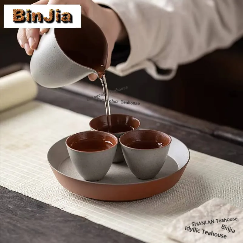 

Набор из 2-х ретро-чашек из грубой серой керамики ручной работы, 45 мл, для дегустации, медитации, чаепития в стиле кунг-фу