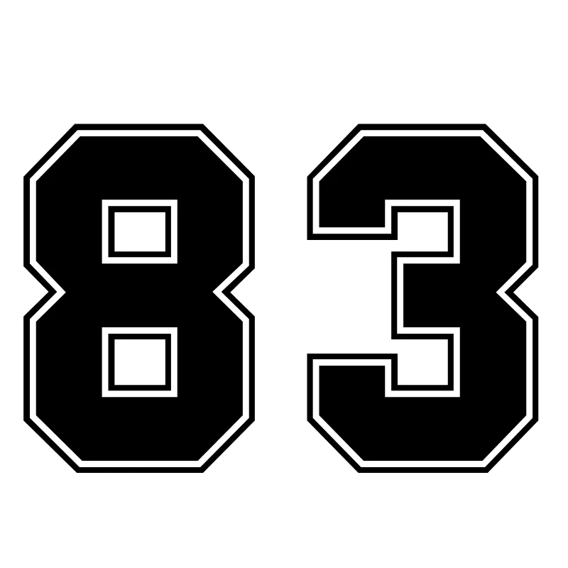 Personalizzato Lucky Number 83 Dazzle Cool Car Sticker PVC paraurti di alta qualità corpo decorare protezione solare copertura graffi decalcomania