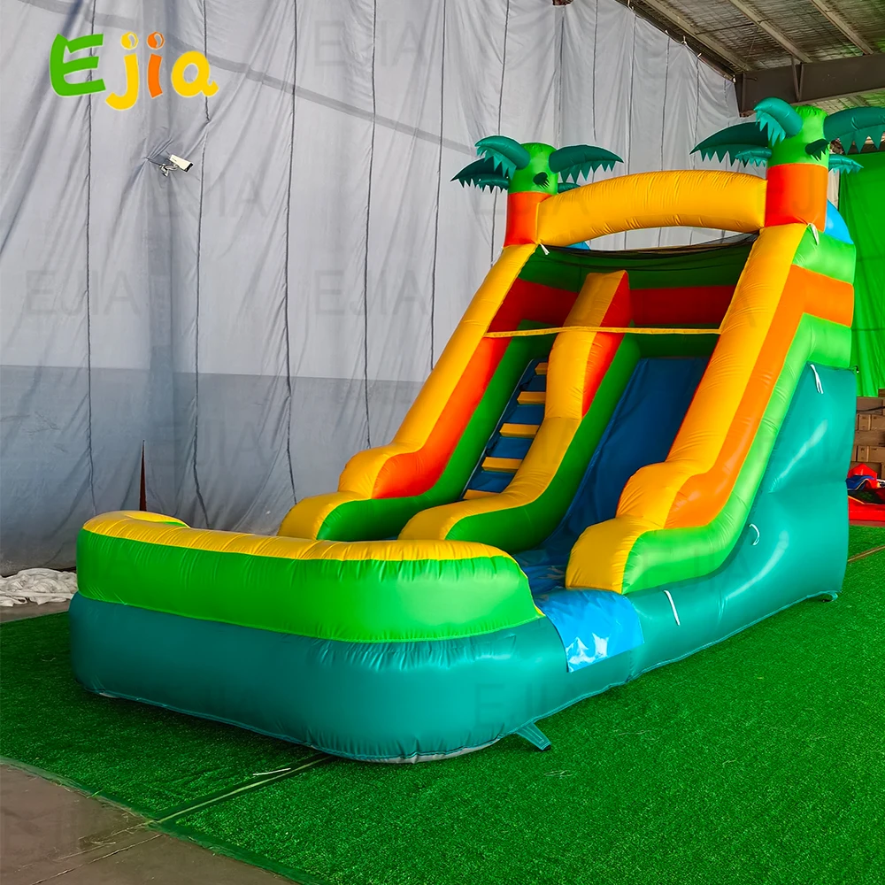 Inflatable Water Slide with Big Pool - 100% Commercial PVC  Wet Dry Use Water Double Slide Bubble Ball Pit For Kids Adult  Party