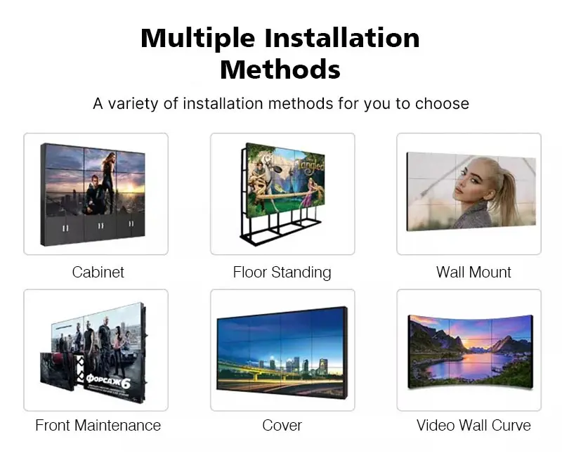 Parete video TV ultra sottile 3X3 Lcd Pubblicità Video Wall Schermo HD Pubblicità Display LCD Schermo Video Wall
