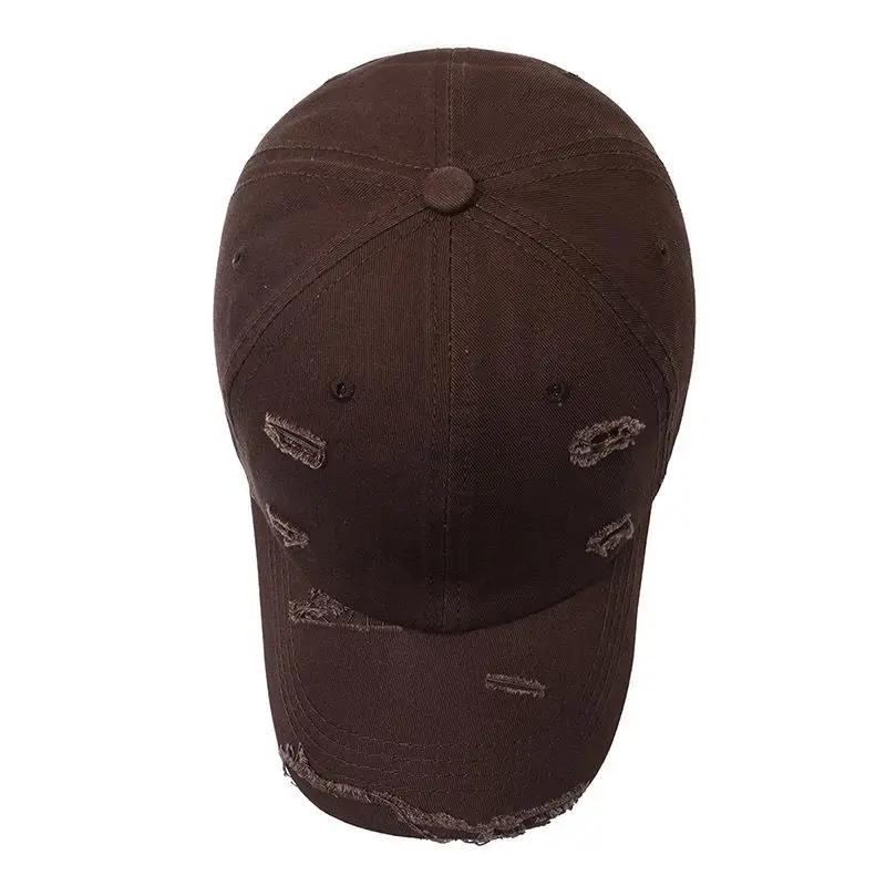 Modische Retro-Baseballkappen mit Waschung und Löchern, Hip-Hop-Snapback-Schirmmützen, Sonnenhüte für Damen und Herren – Detail 15