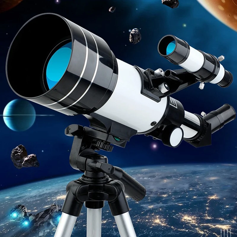 150X Astronomical Telescope For Kids 70Mm Refractor Telescopes For Astronomy Beginners With Bluetooth Phone Holder Easy Install