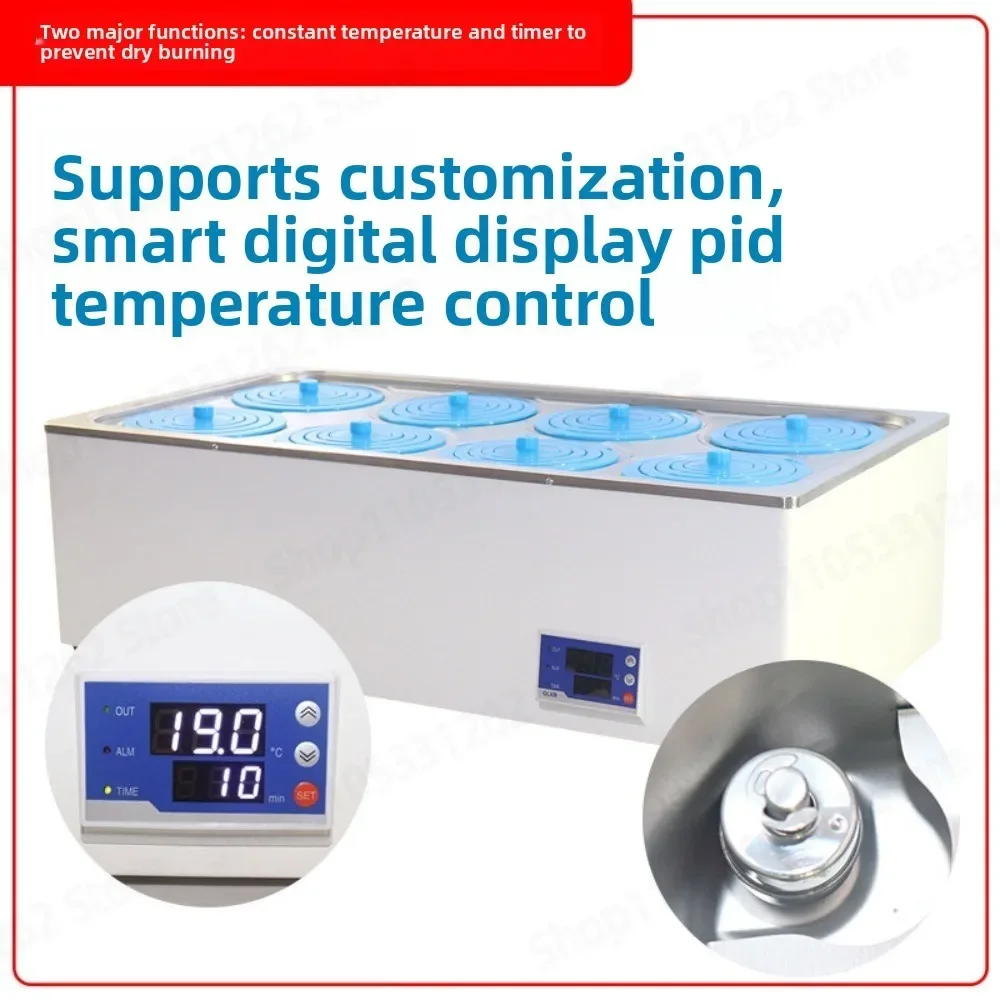 Digital Electric Thermostatic Water Bath HH-12468 1 2 4 6 8 Hole Stainless Steel Lab Heating Bath RT-100℃