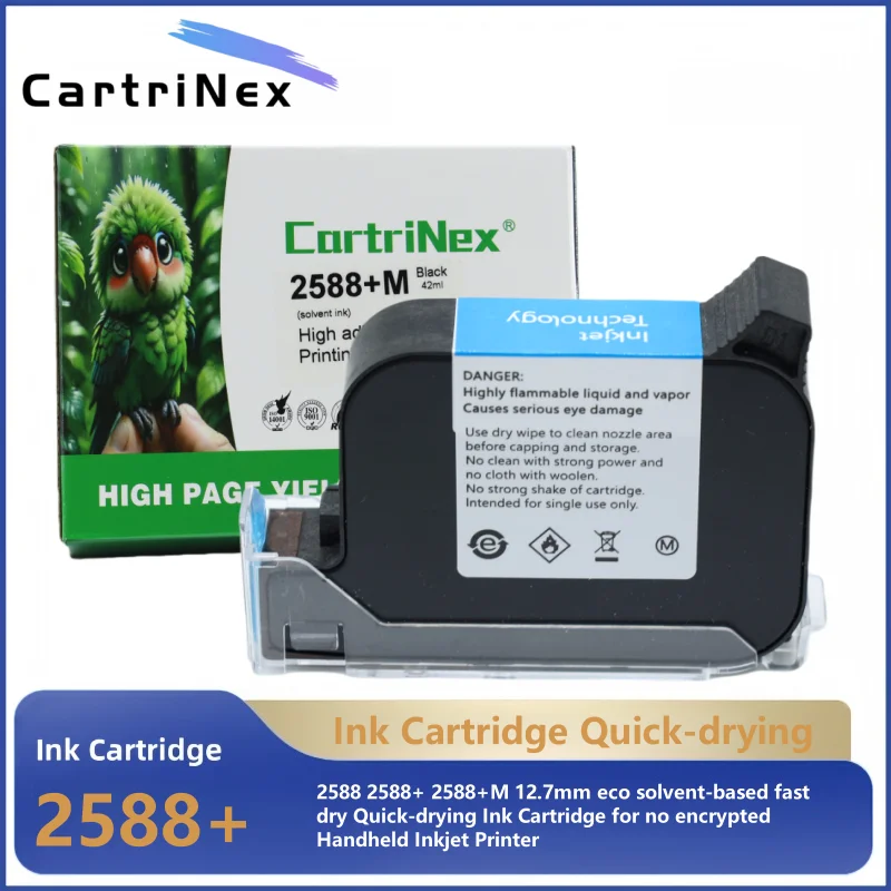 2588+ 2588 2588+M Ink Cartridge Handheld Printer Ink Cartridge Fast Dry Eco Solvent Print Height 12.7mm Inkjet Printer Colorful