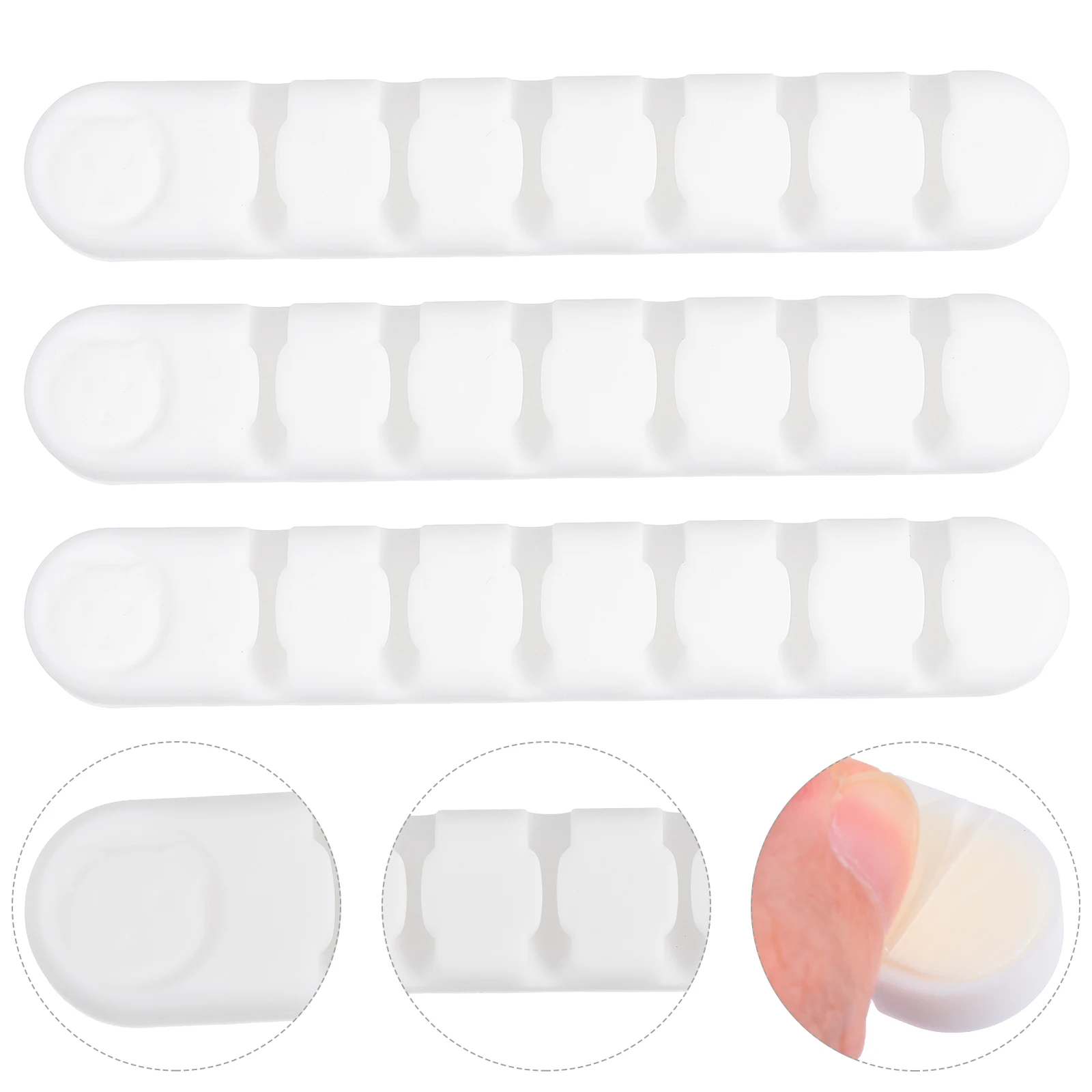 

3 pcs Cable Manager Wire Organizers for Cords Data Stylish Electric Desk Tidy Silicone Bends Smoothly Keeps Find