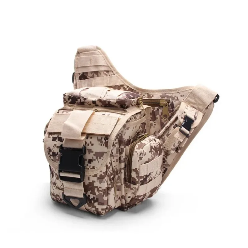 Men's Single Shoulder Bag Military Camouflage Casual Style Crossbody Camera Bag Waterproof Oxford Cloth Tactical Saddle Bag