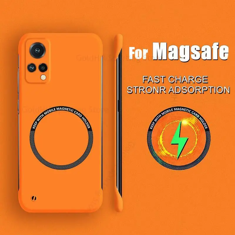 For Magsafe Magnetic Frameless Phone Case For Meizu 18S 18 Pro Wireless Charging Magsafing Matte Cover For MEIZU 18X 18 18S Capa