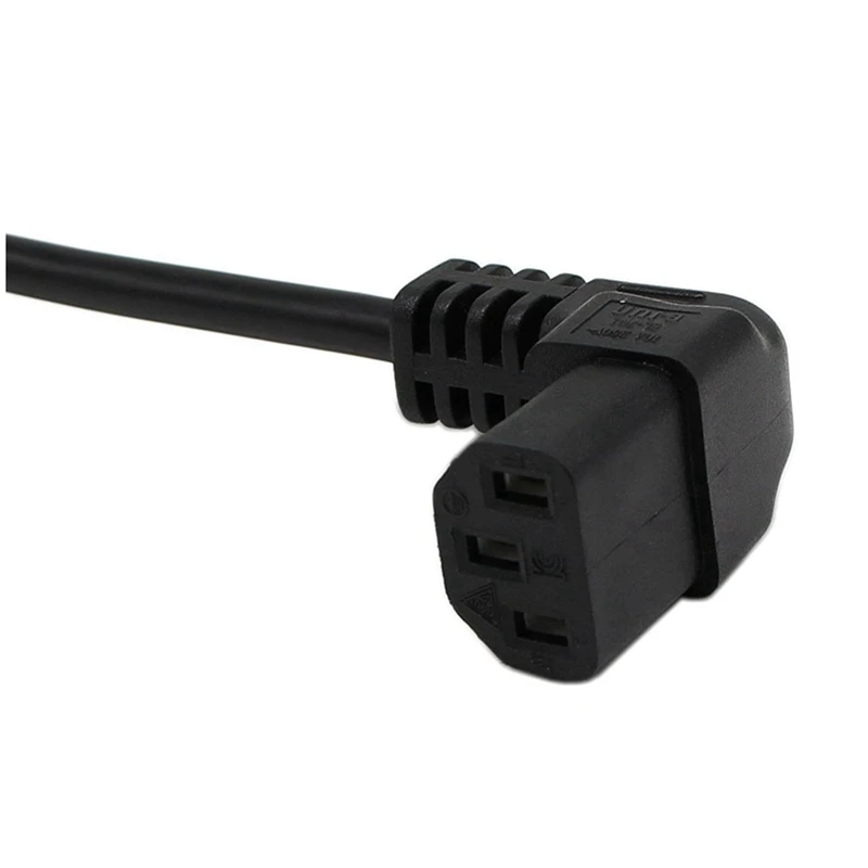 6 szt. 18Cm i 320 90 stopni C13 3 Pin żeński do C14 3 Pin męski przedłużacz zasilania PDU do komputera LED HDTV