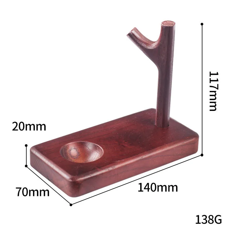 Solid wood Pipe Holder Solid Wood Vertical Type  Handle Pipe Holder Display 1 Position Smoking Fittings