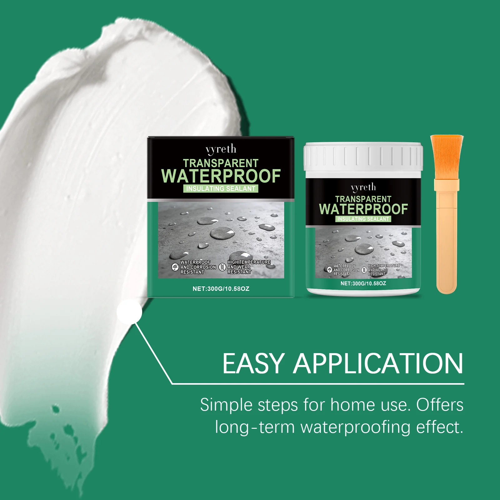 Transparent, Sealant, Waterproof Adhesive; Transparent Waterproof Coating For Bathrooms And Balconies; No-Drilling Roof Sealant To Prevent Leaks