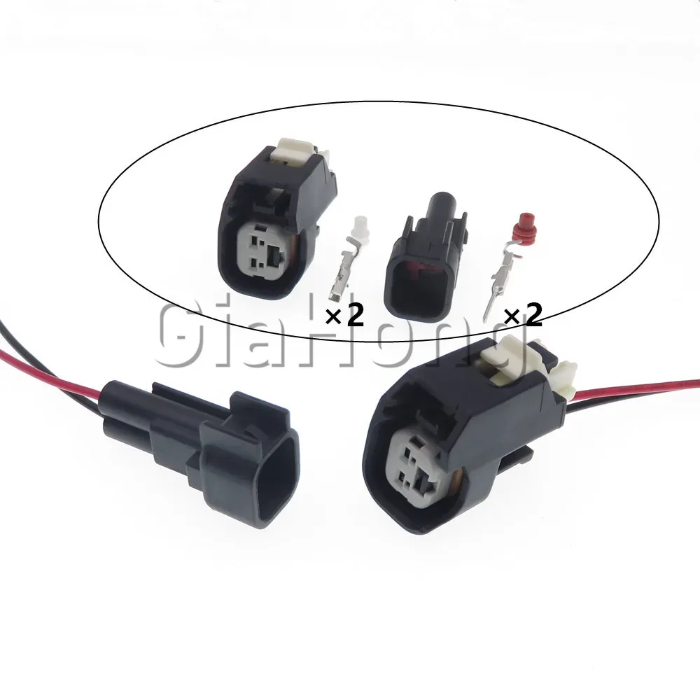 1 Set 2 Ways AC Assembly Auto Parts 15423276 15419715 Car Horn Cable Harness Plugs For Buick Automotive Waterproof Socket