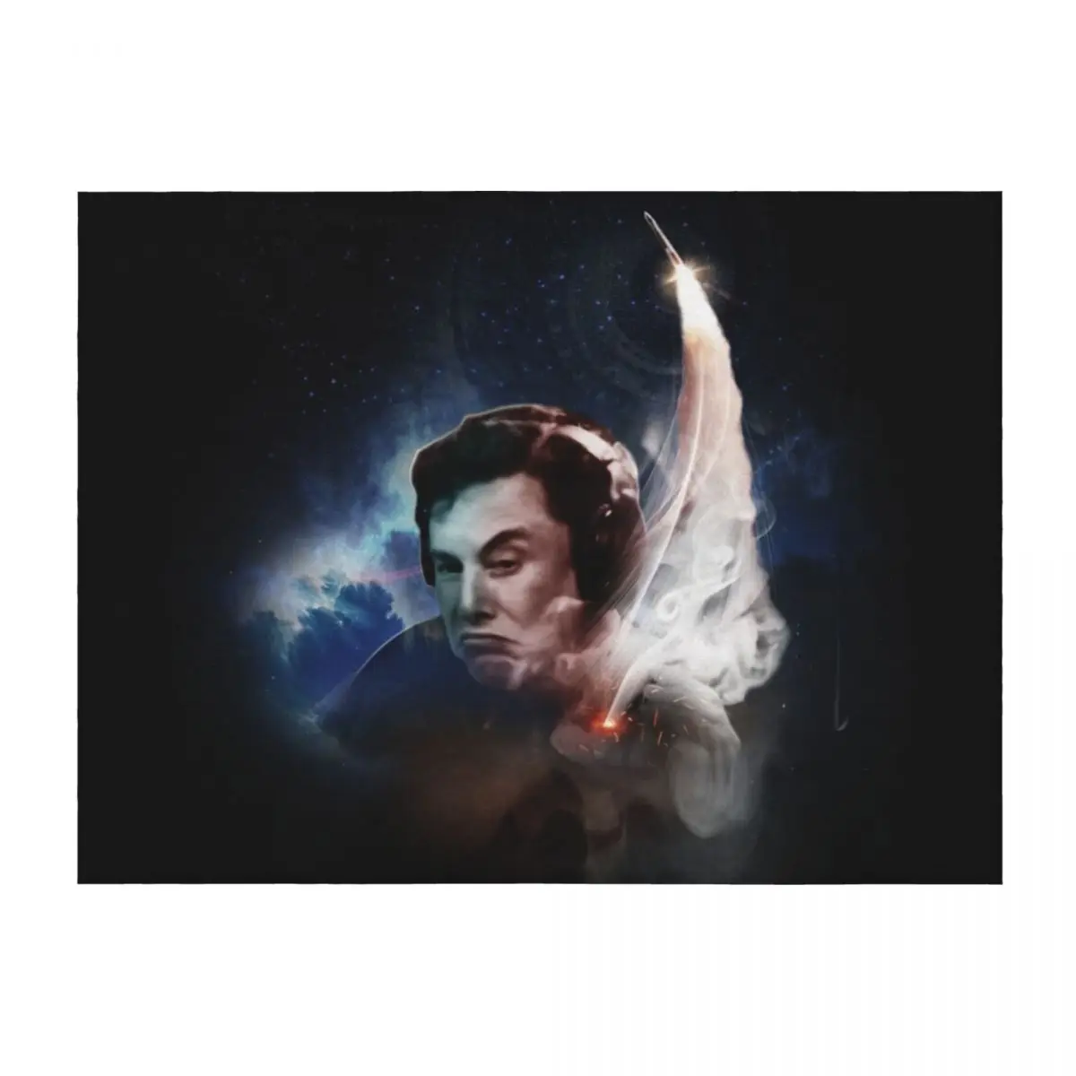 

Elon Musk - Blast Off Throw Blanket blankets ands Luxury St cosplay anime Warm Blankets