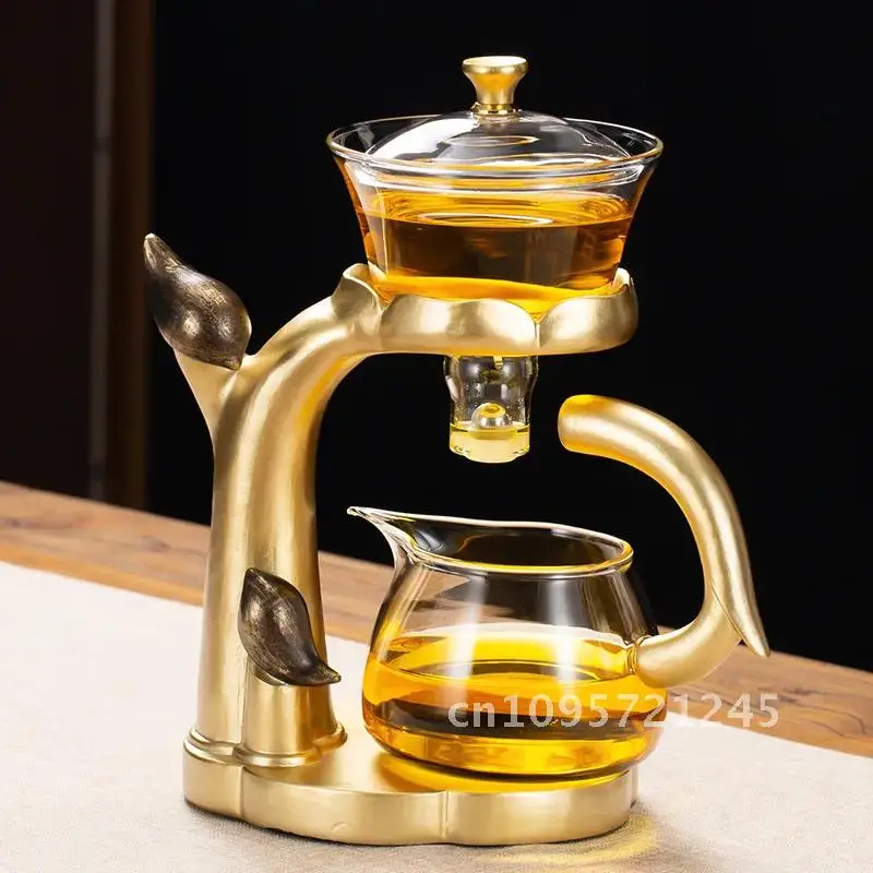 

Kung Fu Teapot Household Magnetic Suction Semi-automatic Tool Tea Glass Lazy Set Tea Making