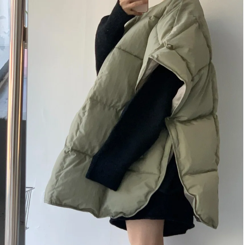 Retro Design Svel Cotton Vest Women's Winter Loose Versatile High-End Warm Outerwear Korean Sle Regular Fit Medium So...