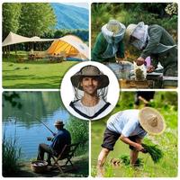 Mosquitoes Head Net Mesh Fishing Face Mask Hood for Camping Hiking Netting for Adults Insect Shield Protections Cover
