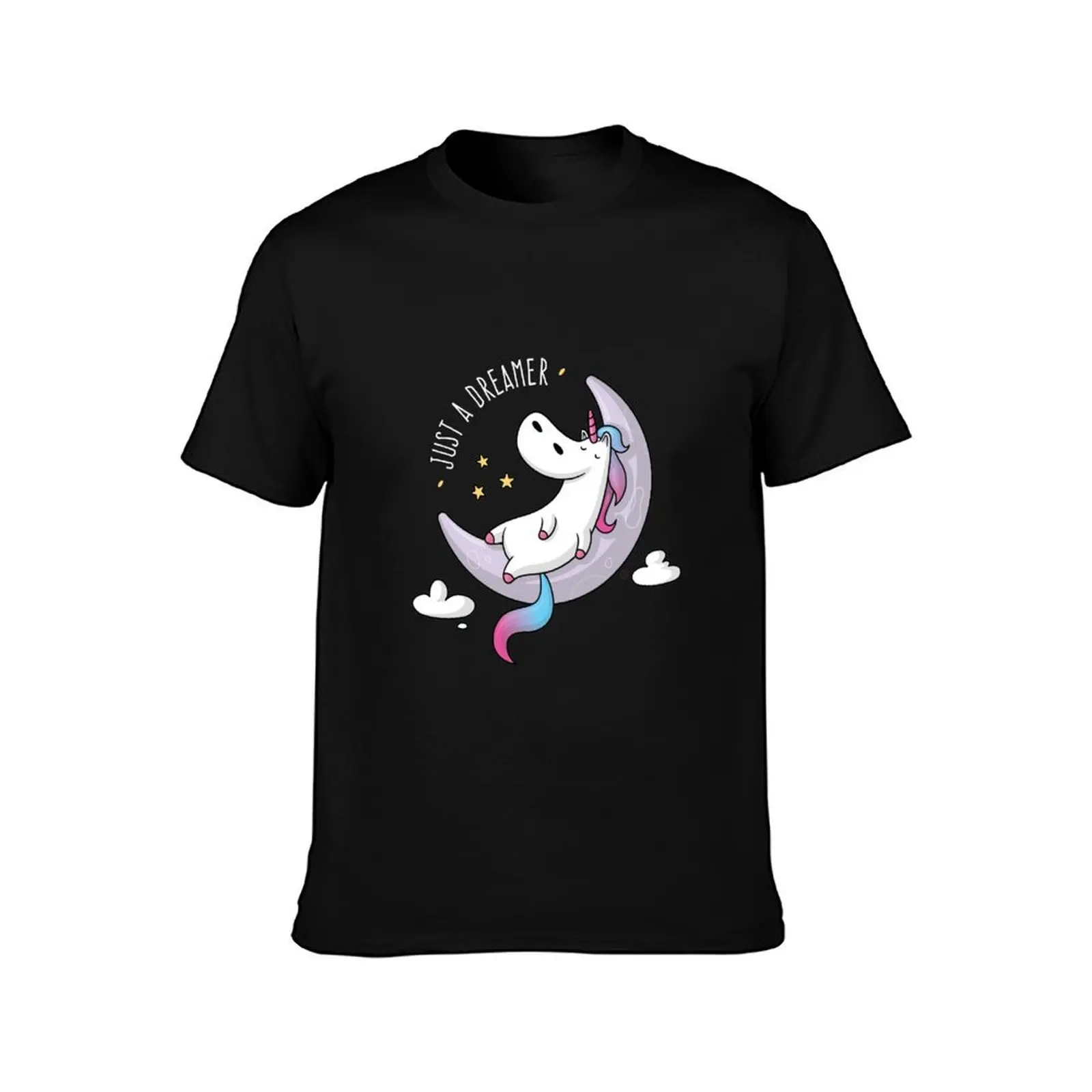 Just a Dreamer - Dreamy Unicorn T-Shirt Gym Wear Breathable Short Sleeve Tee T-Shirt