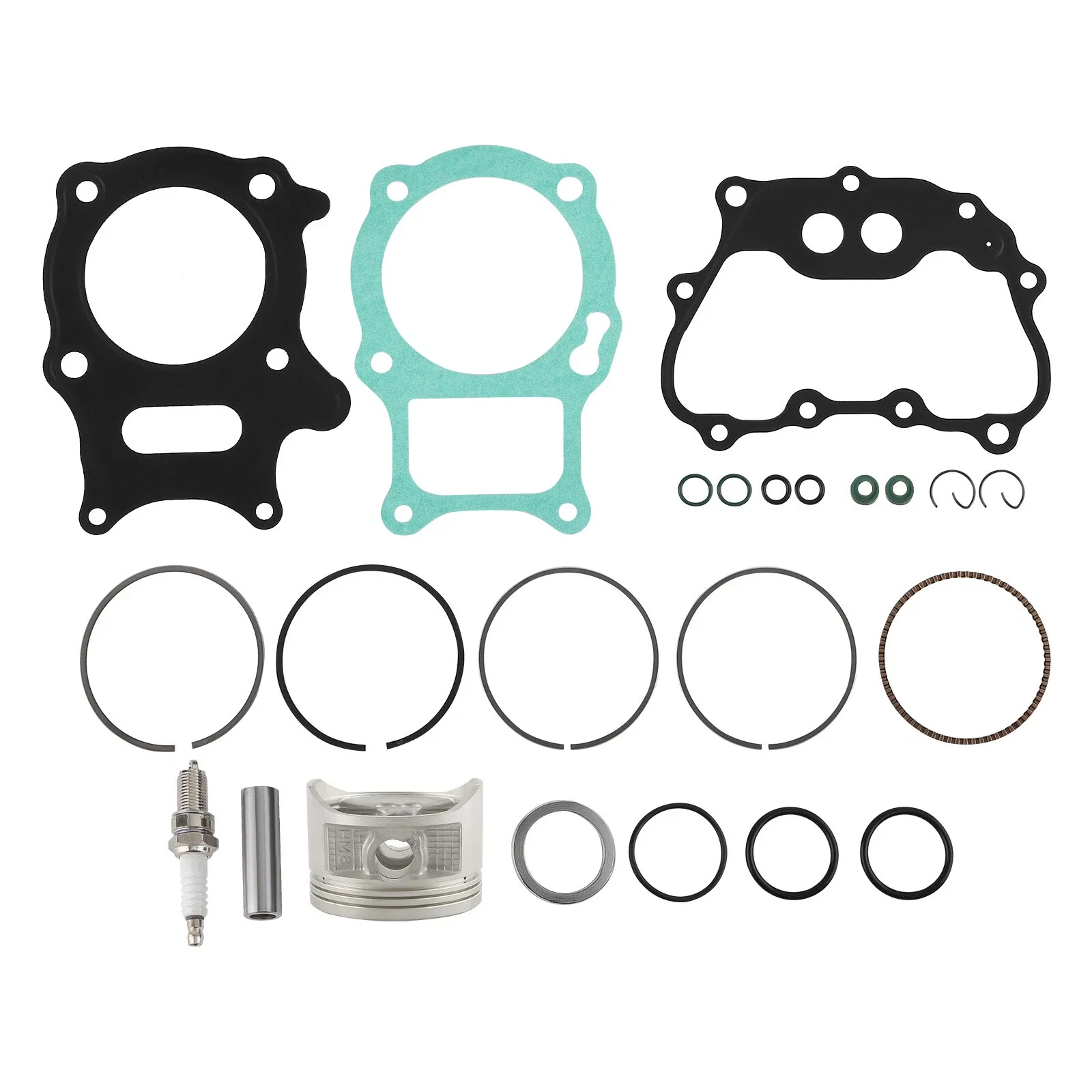 12200-HM8-305 13101-HM8-A40 13011-HM8-003 14771-107-020 Cylinder Head Piston Kit Sliver For Honda 2003-2008 Sportrax 250 TRX250EX 2002-2014 Recon 250 TRX250TE