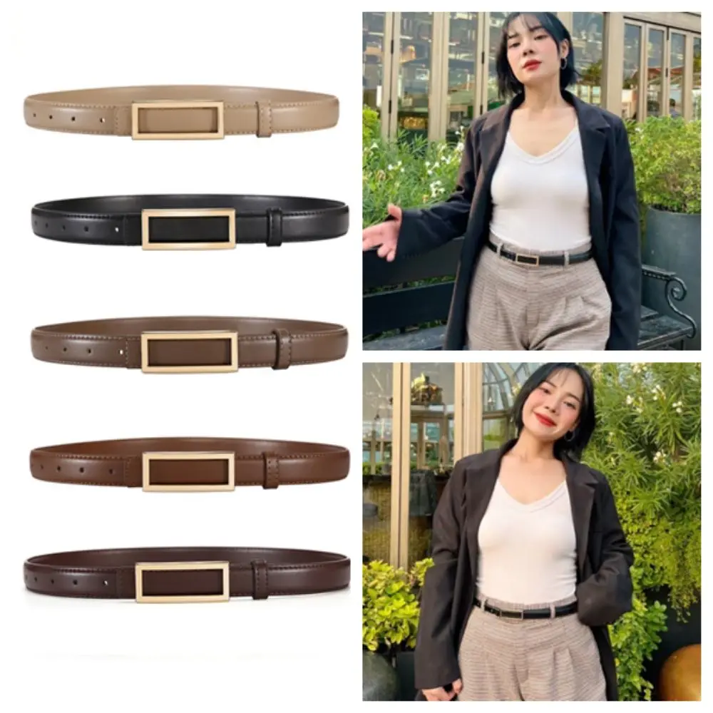 Ceinture en cuir au Design de luxe rétro pour femmes, décontractée, tendance, boucle ardillon, polyvalente, sangle de taille d'affaires