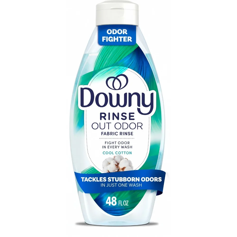

Premium Laundry Odor Remover & Fabric Softener - Deep Clean, Gentle on Skin, HE Compatible, Cool Cotton Scent (48oz x 4 Pack)