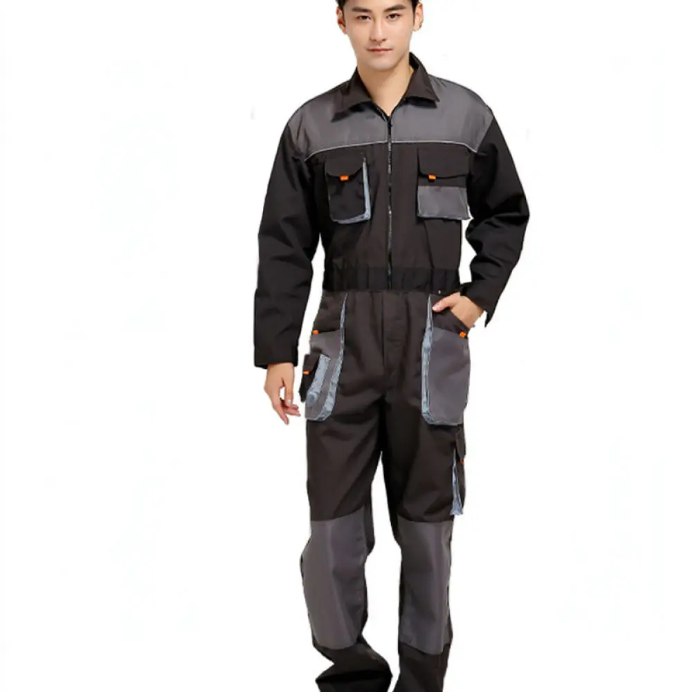 Durable Mechanic Work Coveralls Mens Reflective Safety Uniform Long Sleeve Industrial Protective Suit For Auto Garage Workshop