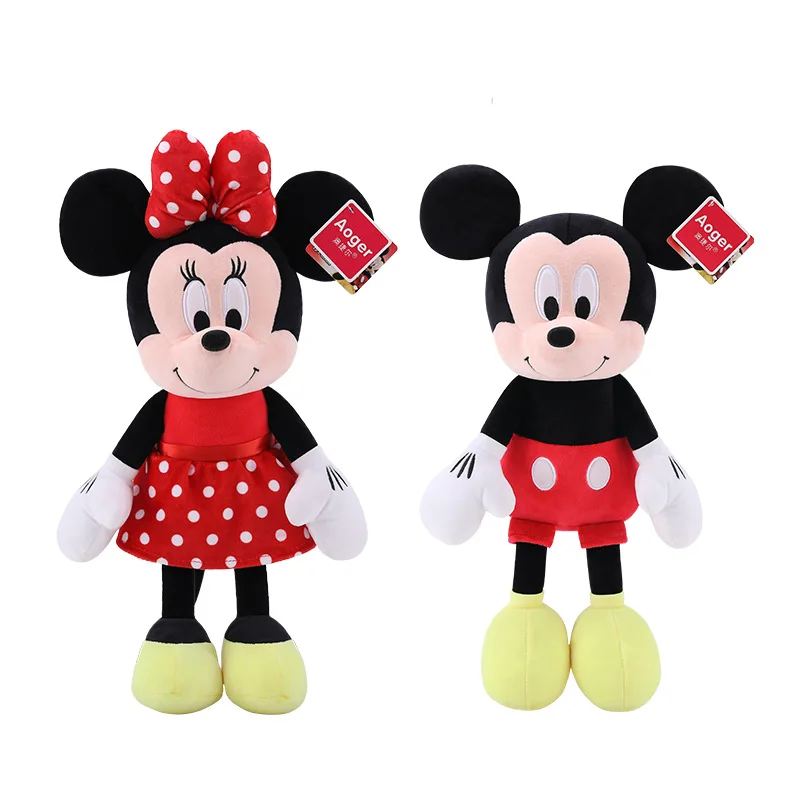 Disney Genuine Cute Cartoon Mickey and Minnie Doll Mickey Mouse Doll Pillow Sleeping Plush Toy Anime Peripheral Gift view 6