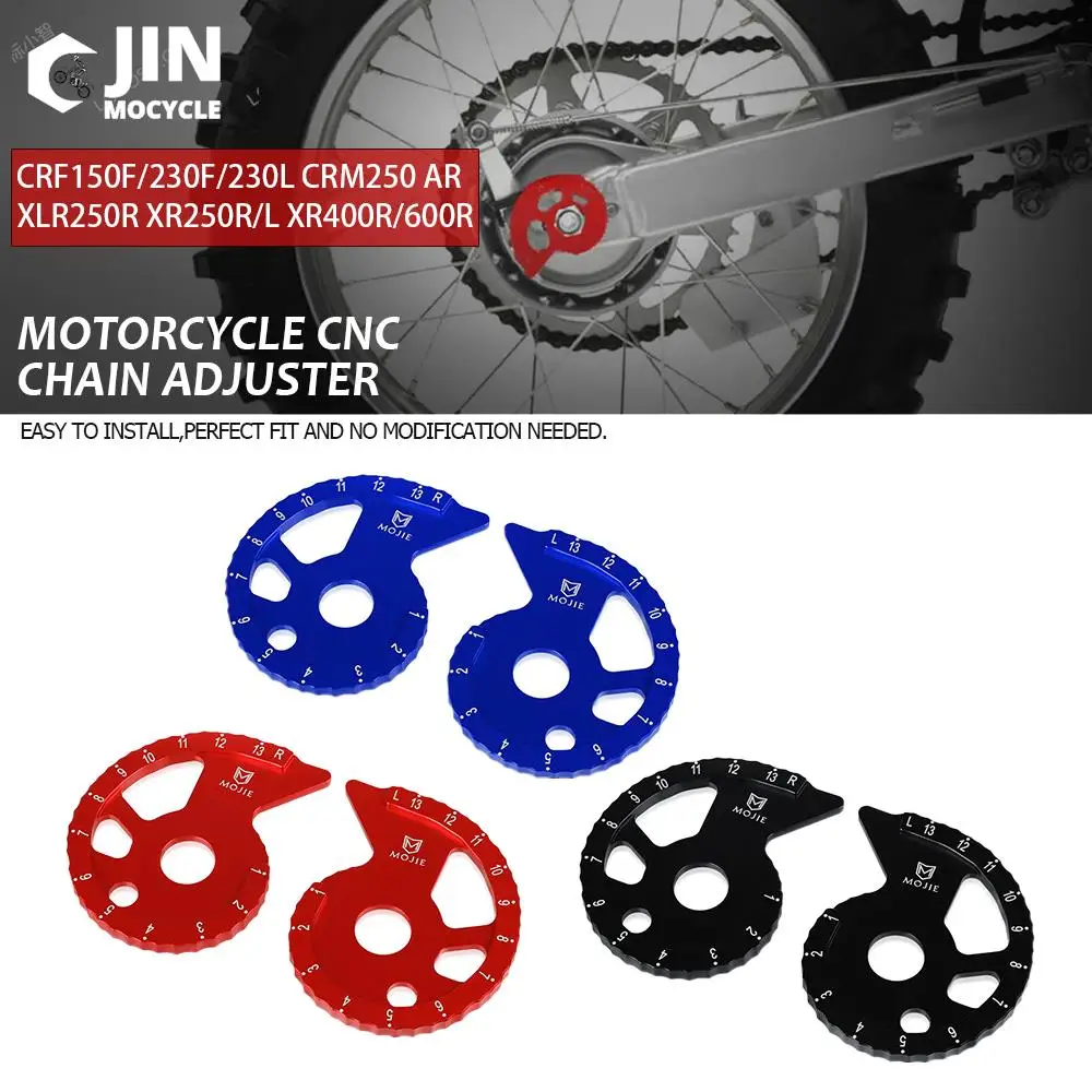 Motorcycle Accessories Aluminum Chain Adjuster Regulator Kit FOR HONDA XR400R 400R 2004 2003 2002 2001 2000 1999 1998 1997 1996