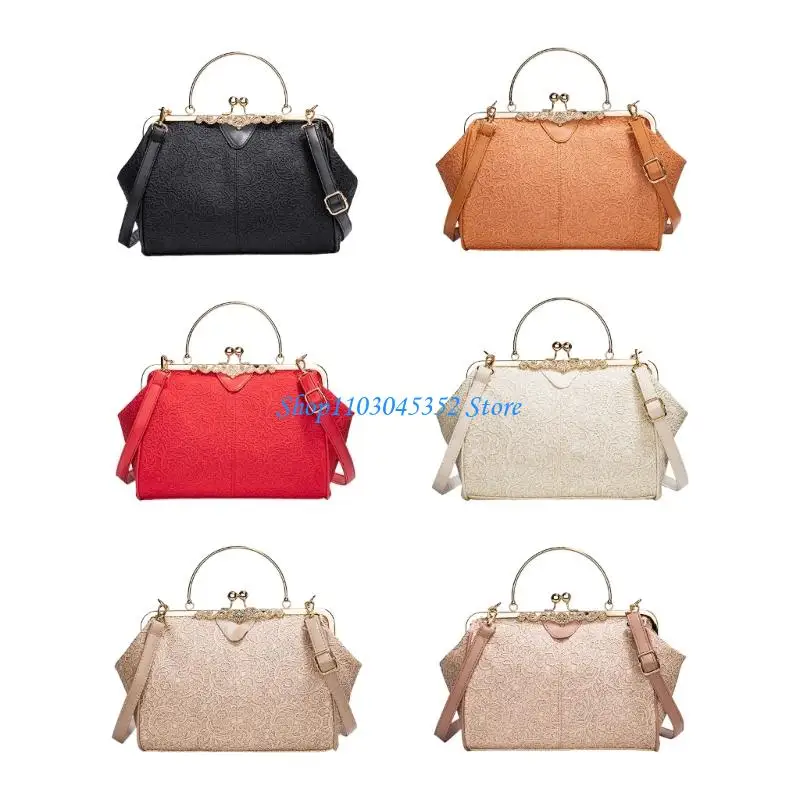 

A3PE Women's Shoulder Bag Pu Purse Clutches Shoulder Toted Handbag with Kiss Lock