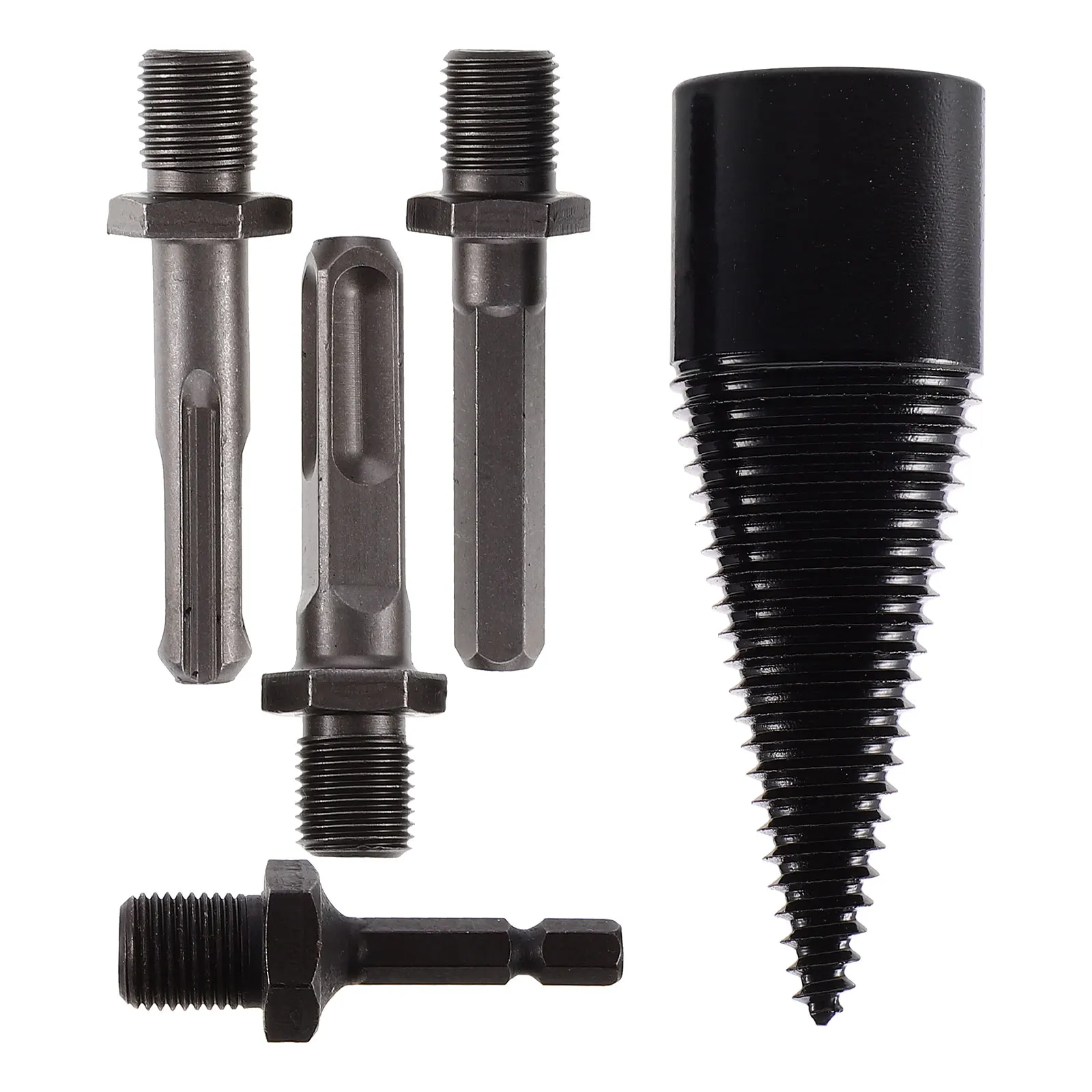 

1 Set Carbon Steel Firewood Drill Bit Wood Splitter Cones For Splitting Hardwood Oak Hickory Walnut Sycamore Log Woodworking