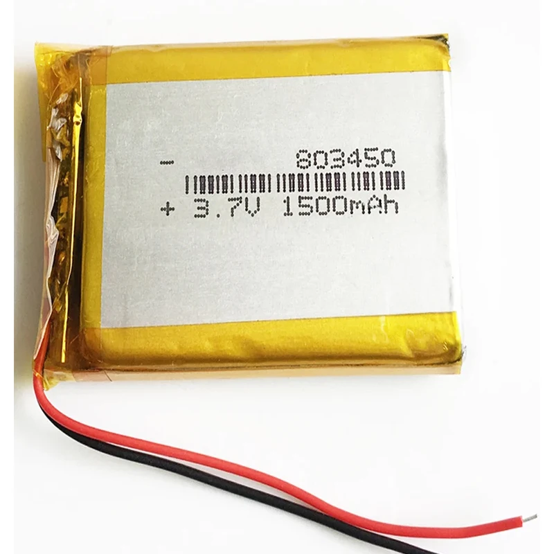 3 PCS 3.7V 1500mAh Lipo Polymer Lithium Rechargeable Battery 803450 For GPS Navigator DVD  Recorder Headset E-book Camera