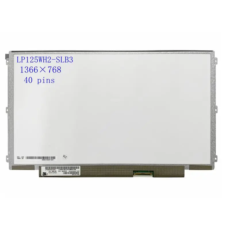 

Original 12.5'' For LENOVO S230U K27 K29 X220 X230 LP125WH2 SLT1 SLB3 LP125WH2-SLB1 Lcd Screen IPS Display 1366×768 LVDS 40Pin