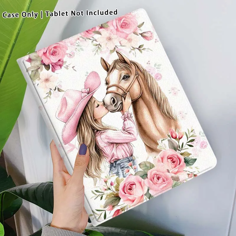 Cartoon Girl Horse For Huawei Honor Tab Magic Pad GT 6 X9 X8A X9a X8 V9 V8 V7 9 8 2 3 13.3 10 10.1 Pro Inch Tablet Case