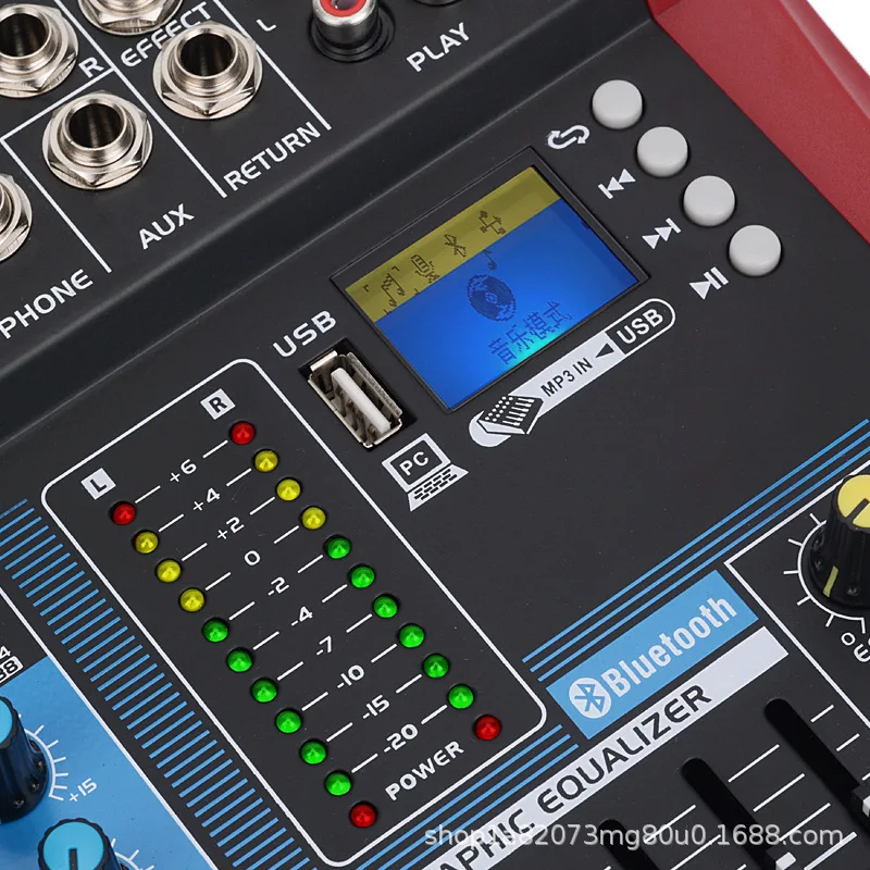 Professional Mixer Bluetooth Reverb USB Bar Stage Dance Studio Performance Wedding KTV Audio Mixing Table