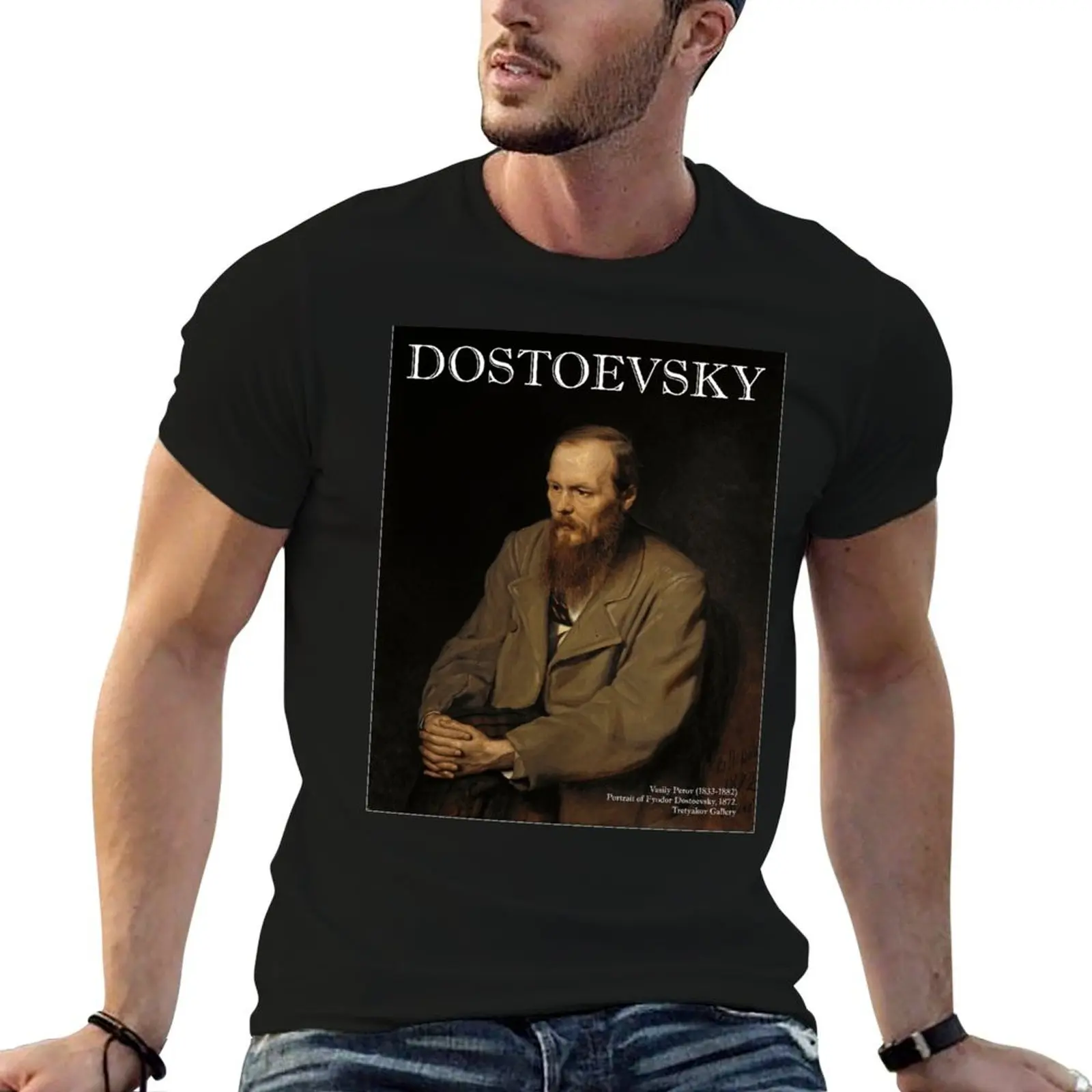 Portrait of Fyodor Dostoevsky (Vasily Perov) T-Shirt Man t-shirt cotton man t-shirts men t shirt