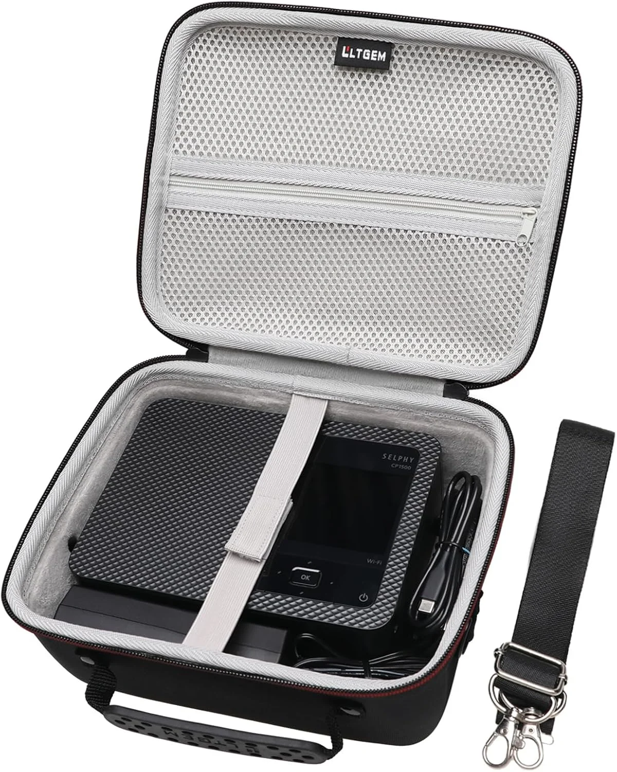 LTGEM Portable Printer Case Compatible with Liene M100/M200 4x6''/Canon Selphy CP1500/CP1300 Compact Photo Printer, Office Trave