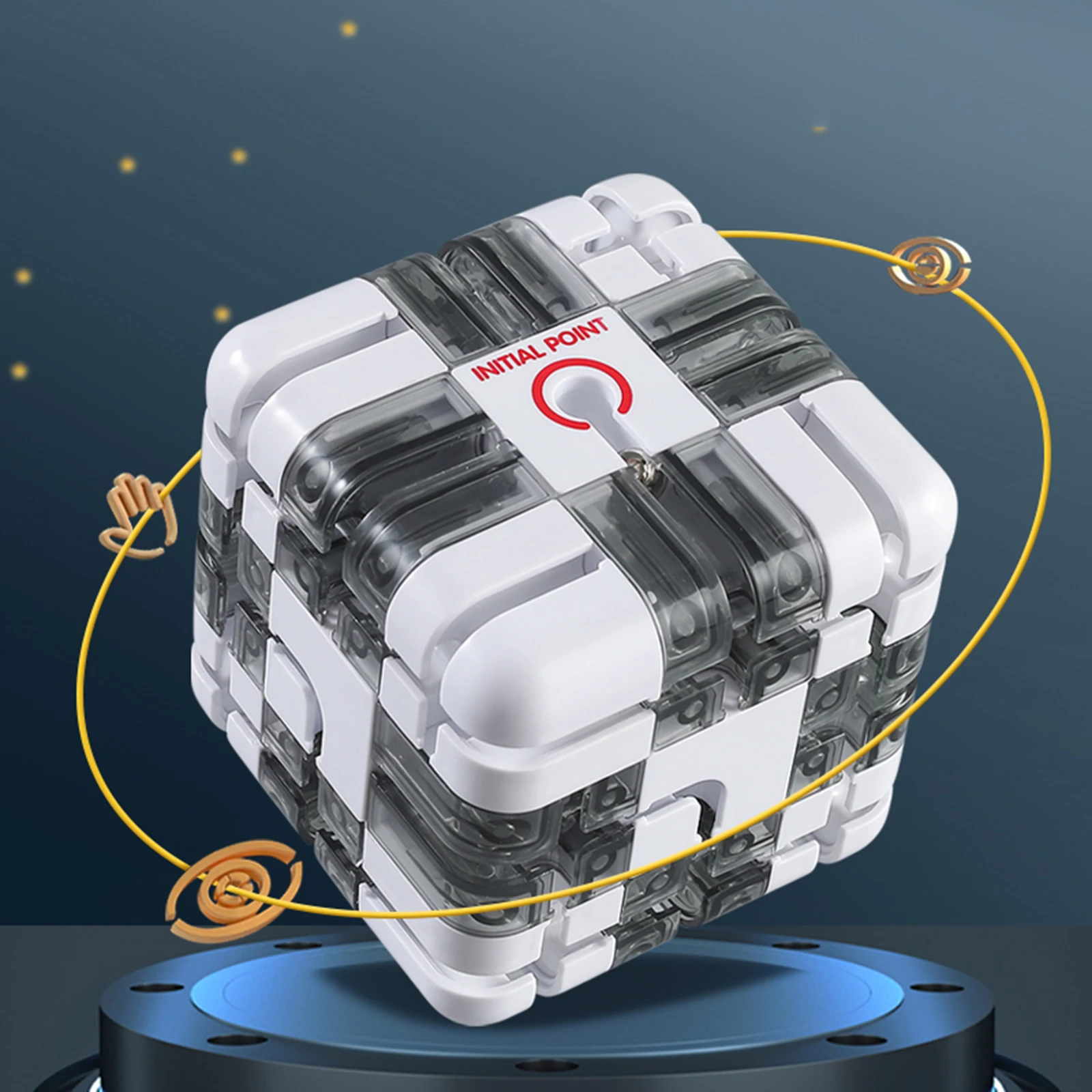 3D Doolhof Magische Kubus Zeszijdige Transparante Puzzel Snelheid Kubus Kubussen Doolhof Speelgoed Voor Kinderen Educatief Speelgoed Verjaardagsfeestje gift