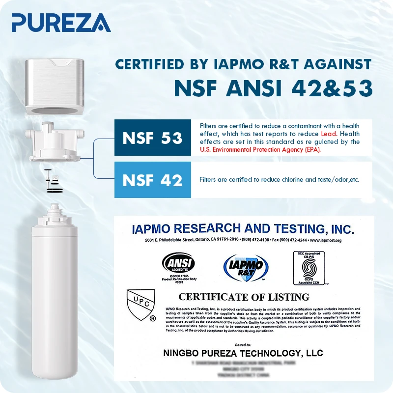 NSF & IAPMO Certified Under-Sink Kitchen Drinking Water Filter Purifier System with Faucet view 2