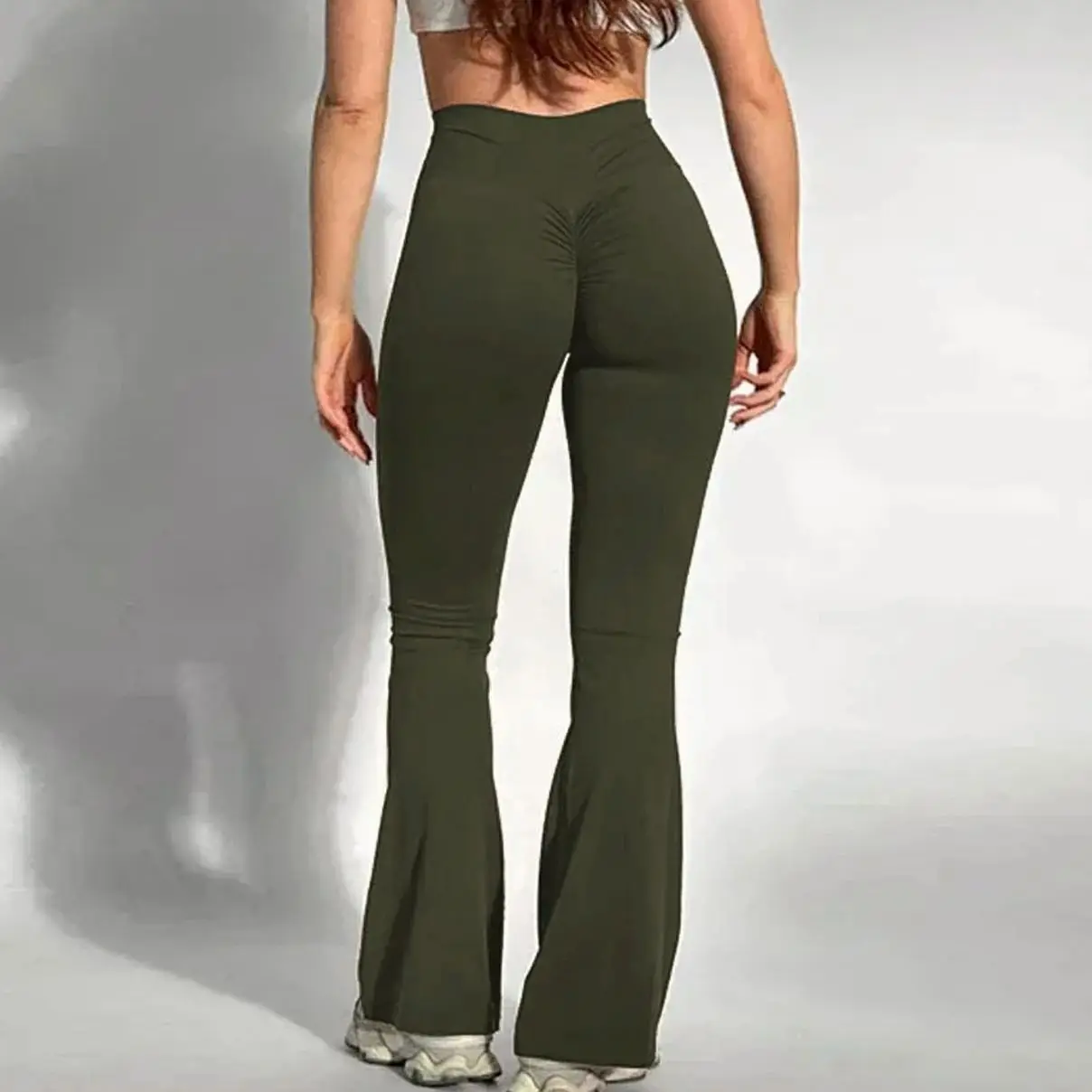 Frauen Flare Scrunch Leggings Hohe Taille Butt Lifting Gym Fitness Workout Leggins Yoga Hosen Hosen Strumpfhosen Sportswear