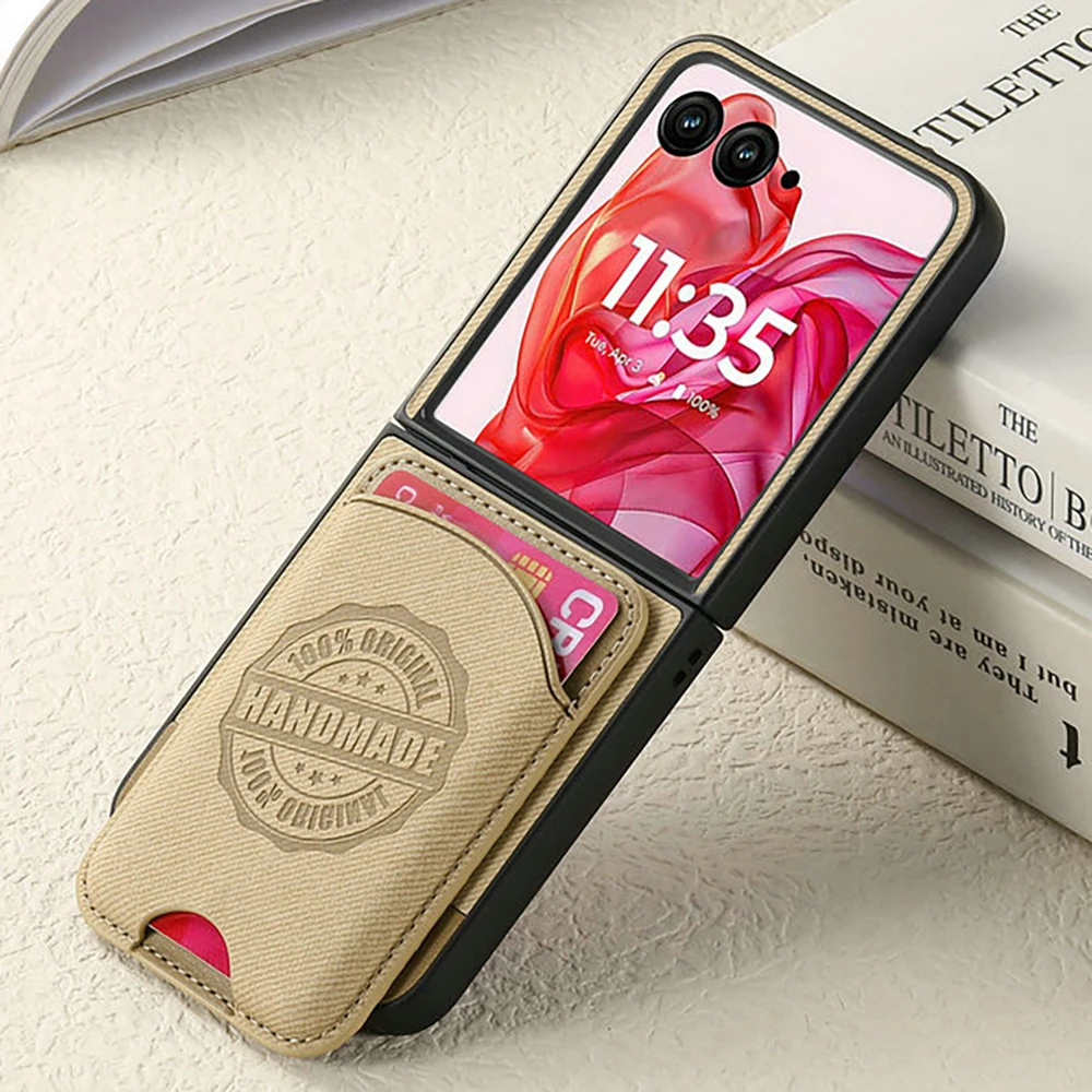 

For Motorola Razr 60 Ultra 5G 2025 2In1 Detachable Leather Card Magnet Back Case Moto Razr 50 40 Ultra Case Razro 60 Pro Cover