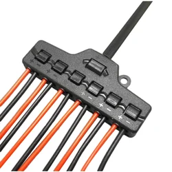 6 Ports Out Line Splitter Quick Connect Low Voltage Wire Splitter Distribution Block For Lighting Led Strip Connection Terminal